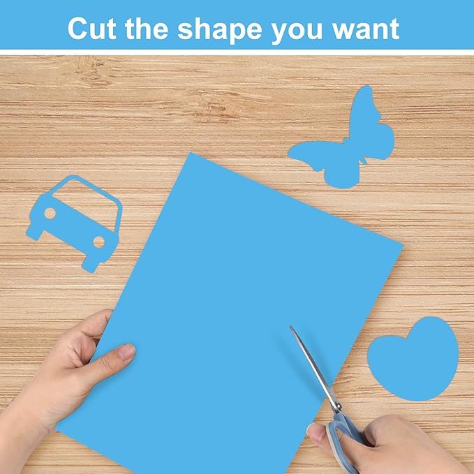 OcePor 80 Sheets Blue Cardstock Paper, Colored Printer Paper 8.5 x 11, Thick Construction for Cards Making, Scrapbook，Office Printing, Invitations, Certificates，DIY Crafting 92 lb/250gsm