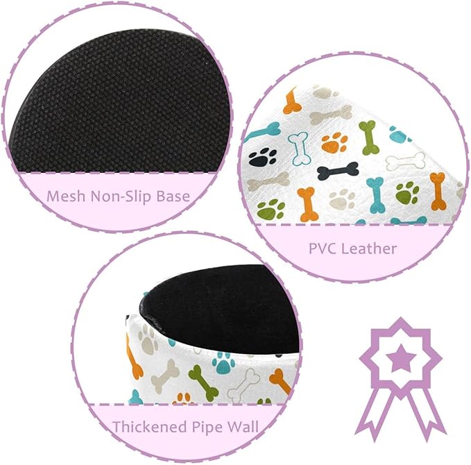 Colored dog footprint and bones Pen Holder Makeup Brushes Holder Cosmetic Storage for Home and Office