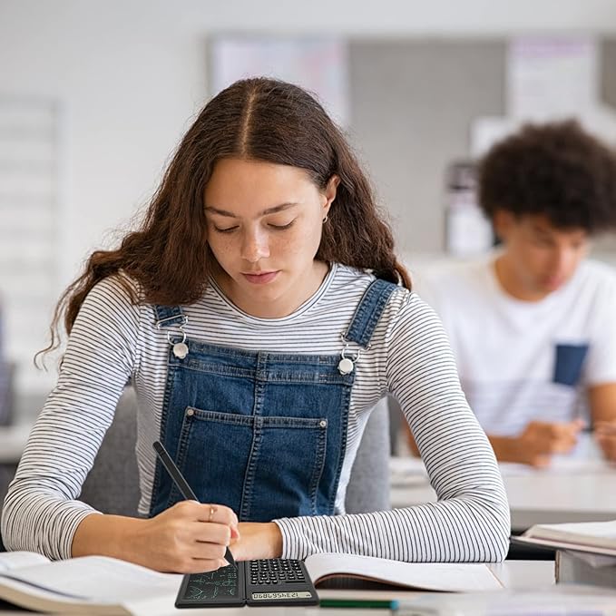 EooCoo Scientific Calculator with Notepad for Students, School Supplies 10-Digit Large Display, Math Classroom Must Haves for Primary School to College Student Use