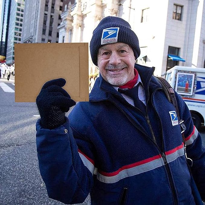 25 Pack Brown Kraft Rigid Mailers, 6.25 x 8.25 inches Self Seal Photo Document Mailers Premium Cardboard Keep Flat Envelopes for Photos, Pictures, Papers, Files, CD