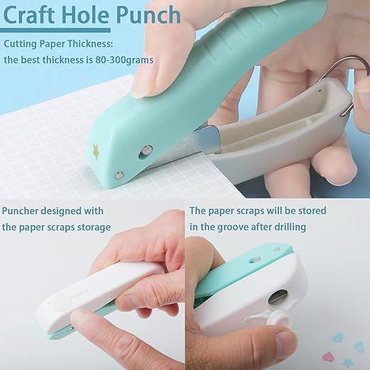 1/16 Hole Punch Single Hole Punch Small Hole Paper Punch for Earring Cards DIY Scrapbook (Circle 1/16 inch)