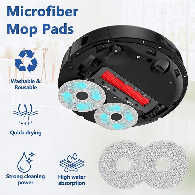 Resflyar 23 Pack T30S Replacement Parts for ECOVACS DEEBOT T30S, T30S AI, T30S Pro, T30S Care, T30S Robot Vacuum Accessories Kit, 1 Main Brush, 4 Hepa Filters, 4 Mop Pads, 6 Dust Bags, 8 Side Brushes