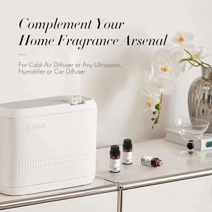 JCLOUD Paris Essential Oil for Diffuser - Hotel Diffuser Oil & Home Luxury Scents - Pure Aromatherapy Diffuser Oil with Rose, Jasmine and Honeysuckle, Natural & Pet Safe - 10mL