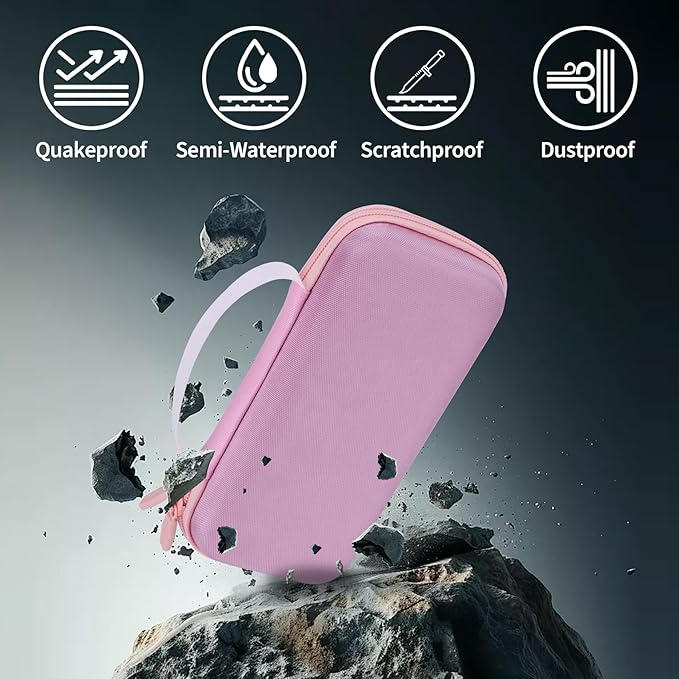 Storage Case Compatible with Texas Ti-84 Plus CE/TI-84 Plus/TI-Nspire CX II CAS/TI-Nspire CX II/TI-83 Plus/TI-89 Titanium/TI-85/TI-86 Calculator (Pink)