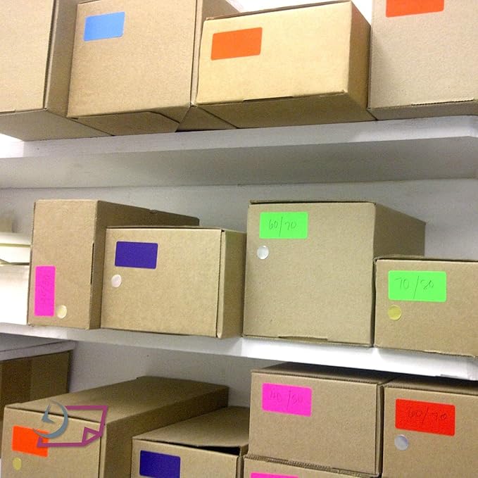 8-1/2 x 11 Neon Color High Light Fluorescent Labels for Laser & Inkjet Printer (Yellow Fluorescent, 4 x 2-10 Per Page | 1000 Labels)