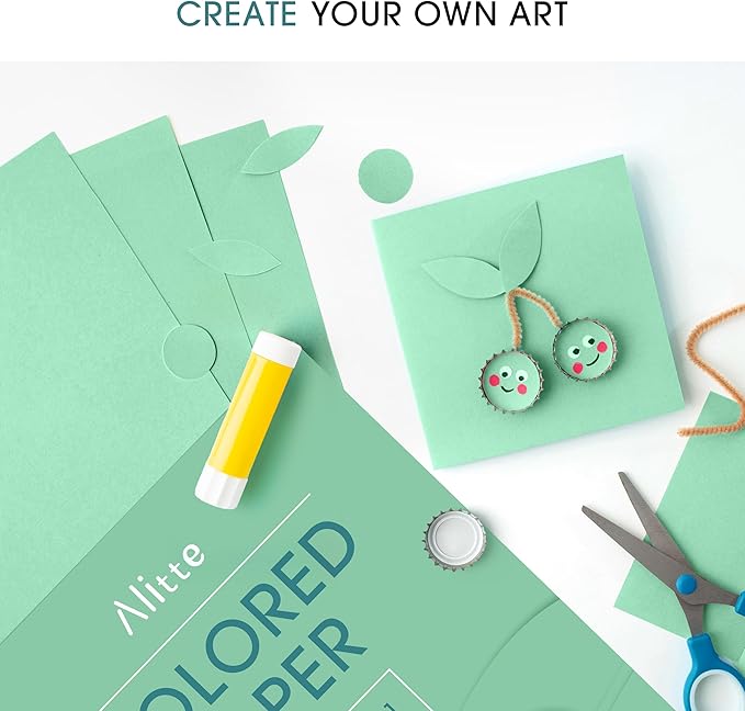 Colored Paper 500-Sheets - Green Paper, 8.5 x 11 Colored Printer Paper, Arts & Crafts, DIY Projects - School & Office Supplies - Pastel Copy Paper, 1 Ream, Made in the USA