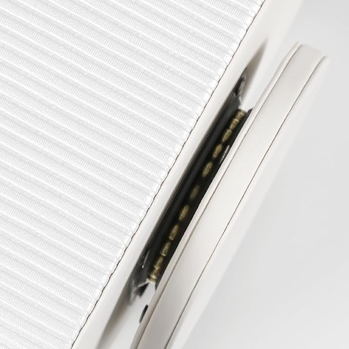 PU Leather Remote Control Holder, 360 Degree Rotating Desk Organizer Storage Table Remote Caddy, Spinning Bedside Organizer Nightstand Organizer for Desktop Office Home (White)