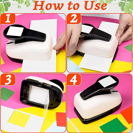 Square Punch 1.9 inch Square Hole Puncher for Crafts Squares Paper Punches