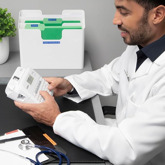 Brother P-Touch PT-D410 Home/Office Advanced Label Maker | Connect via USB to Create and Print on TZe Label Tapes up to ~3/4 inch (Renewed Premium)