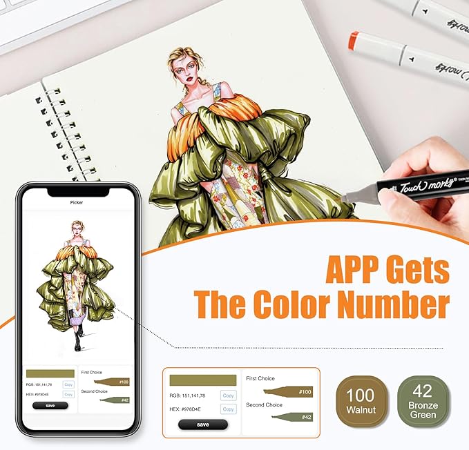 168+2 Colors Alcohol Markers with Free App, Chisel & Fine Tip Alcohol-Based Marker Set for Adults Kids, Dual Tip Artist Markers for Drawing, Coloring Illustration, Painting and Great Gift Idea