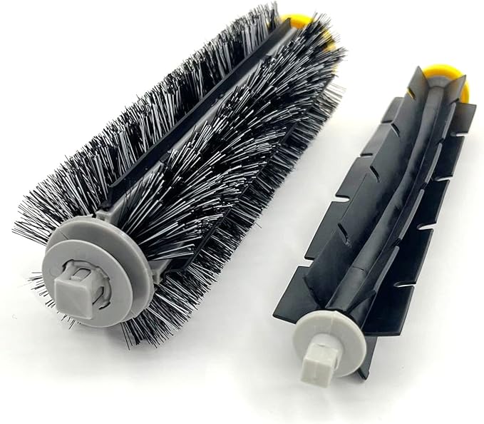 CauYien Roomba Replacement Brush Compatible with iRobot Roomba 600 and 700 Series 614 620 630 635 640 645 650 655 660 675 680 690 695 760 770 780 Vacuum Cleaner,3 Sets Bristle & Flexible Beater Brush