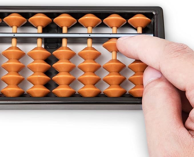Digital Standard Abacus-25.4 cm-Professional 17-Column Soroban Calculator (Functional and Educational Tool)