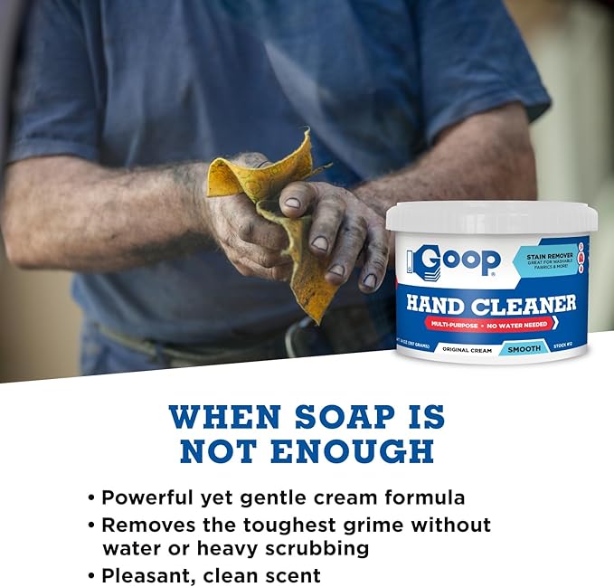 GOOP Original Multi-Purpose Waterless Hand Cleaner and Stain Remover - 14 oz Can (Pack of 3)