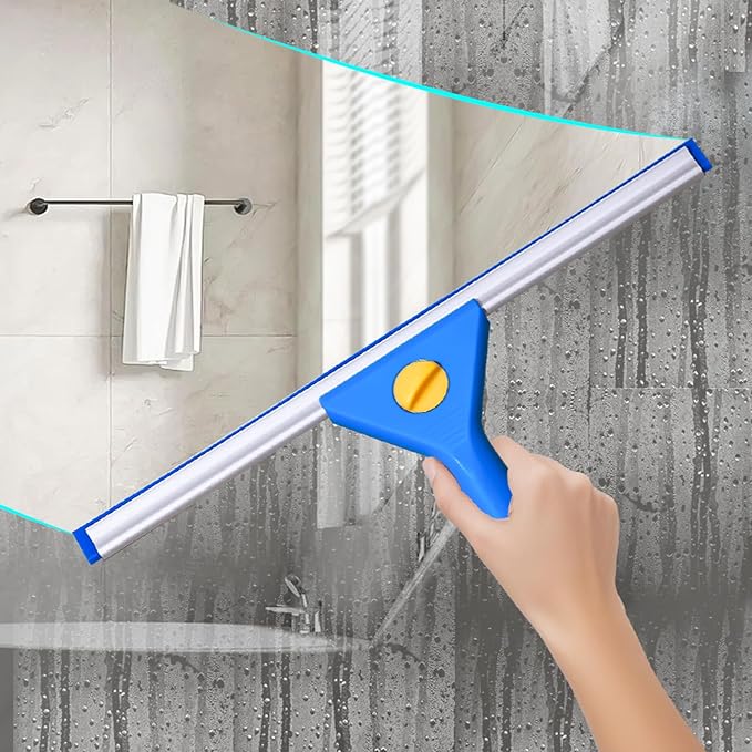 MRDARENSU Professional Window Cleaning kit, 2-in-1 Window Squeegee with 78" Extension Poles, Suitable for Indoor & Outdoor Windows, High Glass, High Windows, Multi-Purpose Car Windshield Cleaning