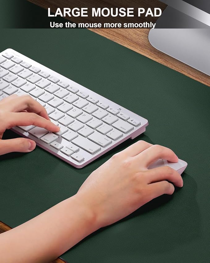 Desk mat Large, Leather Desk Pad Protector,Office Desk Mat,Mouse Pad, Non-Slip Desk Blotter, Laptop Desk Pad, Waterproof Desk Writing Pad for Office&Home (Dark Green, 48" x 24")