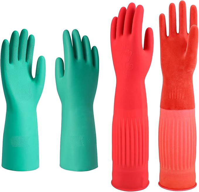 North Tower Long Dishwashing Gloves Length Rubber Reusable Resistant Platos Nitrile,Dishwashing Gloves