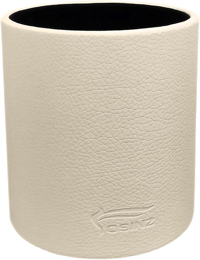 Pen Pencil Holder Cup Container PU Leather Desk Organizer Stand Decor Brush Scissor Holder Decoration Office Desk Home School