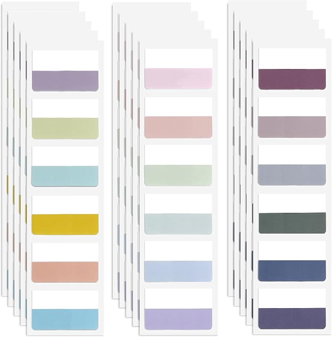 Potanro Sticky Tabs 360pcs Color Tabs for Notebooks 1.8 Inch Book Tabs Writable Annotation Tabs Repositionable Page Tabs Flags Page Markers Labels for Notebooks, Filing, Classification (Large)