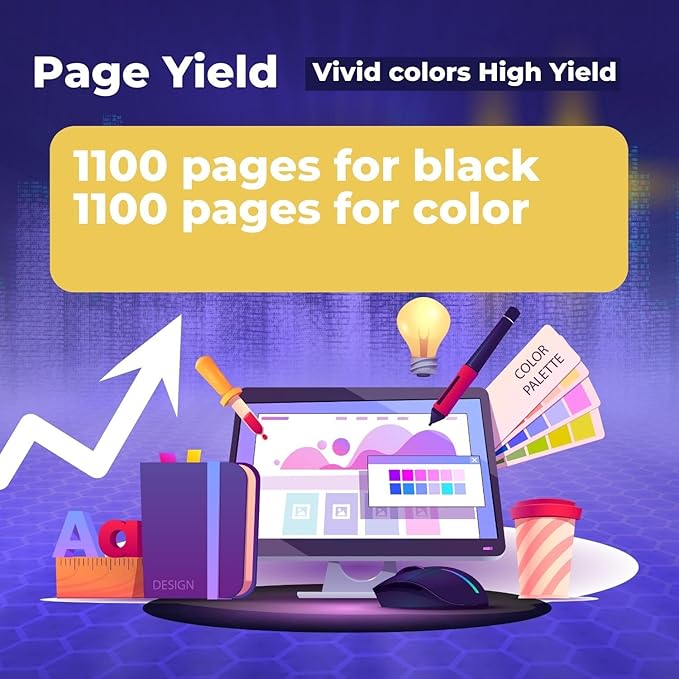 232XL Remanufactured for Epson 232XL Ink Cartridges Combo Pack 232 T232XL for XP-4200 XP-4205 Workforce WF-2930 WF-2950 Printer 5 Pack 2 Black 1 Cyan 1 Magenta 1 Yellow