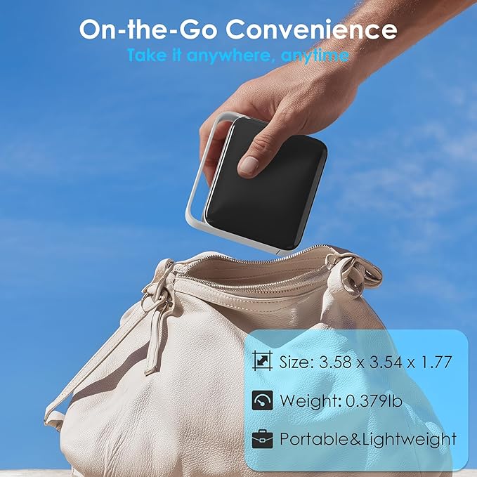 Y12 Bluetooth Label Maker Machine, Wireless Thermal Sticker Printer for Home, Kitchen, Office & Organization – Mini Portable Label Maker with Versatile Templates, White