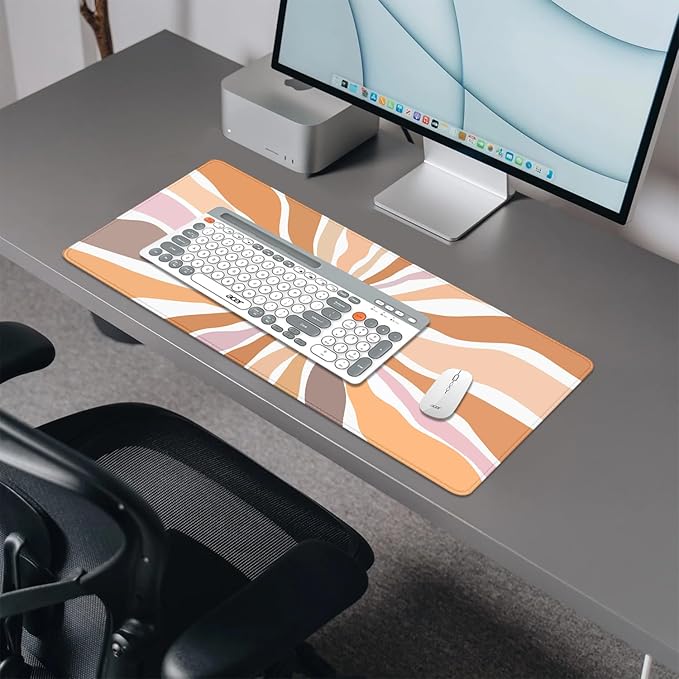 Artistic Sunlight Mouse Pad,XL Simplicity Mousepad Desk Pad with Stitched Edges,Non-Slip Waterproof Rubber Base Mouse Mat Desk Mat for Office Computer Keyboard Laptop Home(27.5x11.8 in)