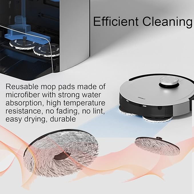 10 Pack Mop Pads Kits Accessories Replacement Compatible for ECOVACS DEEBOT X1 Omni / X1 TURBO Robot Vacuum Mopping Cloth Pads Replacement Parts
