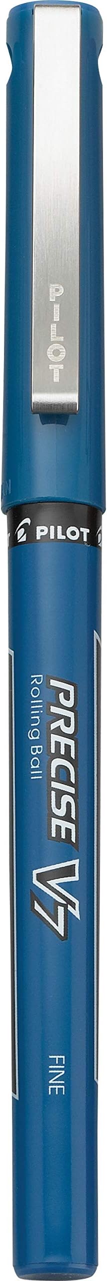Pilot, Precise V7, Capped Liquid Ink Rollerball Pens, Fine Point 0.7 mm, Blue Ink Pens, Pack of 8 - Ideal for School, Journaling & Office Writing