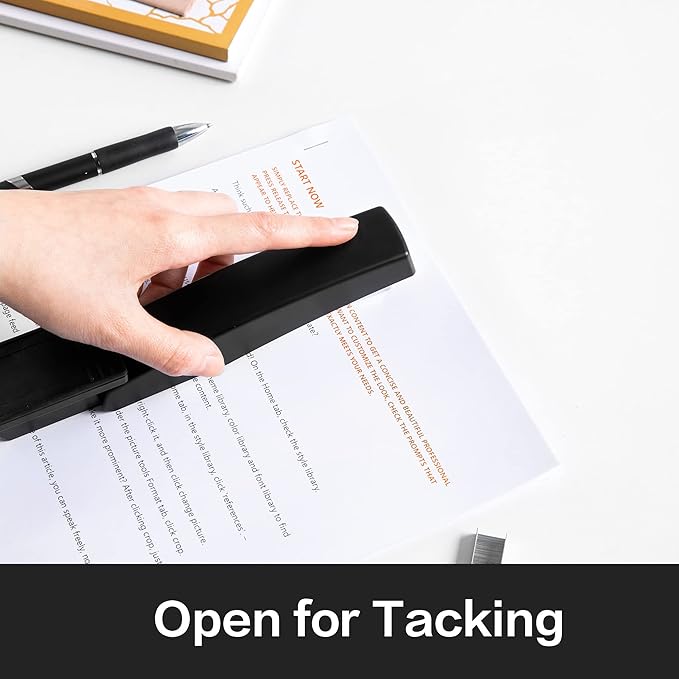 Deli Stapler, Desktop Stapler, Office Staplers, 25 Sheet Capacity, Includes 1000 Staples and Staple Remover, Black