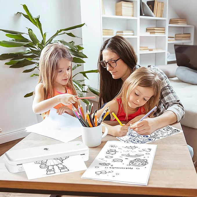 2 Rolls Thermal Printer Paper 8.5" x 11" US Letter Size - High-Efficiency Durable Printing for Picture or Home Work, Printing Contract, Compatible with Most Thermal Printers (50 Sheets / 2 Rolls)