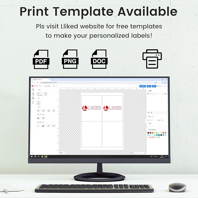 L LIKED 4" x 5" Printable 120 Labels White Matte Shipping Address Labels Stickers for Laser/Inkjet Printer (30 Sheets)