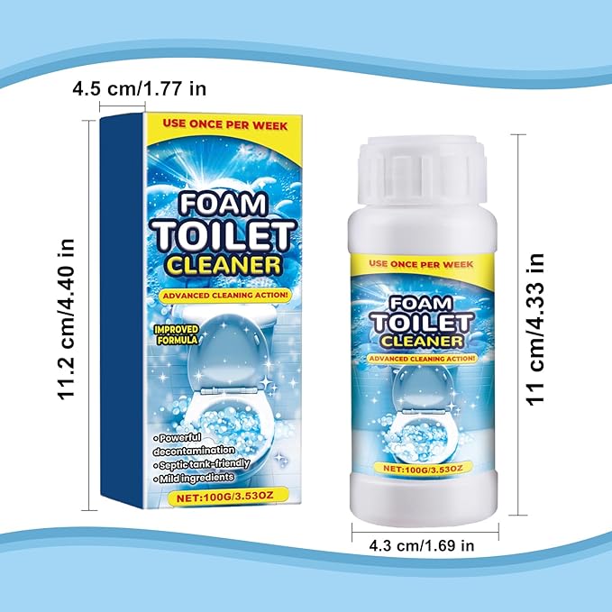 Foam Toilet Cleaner,New Powerful Toilet Bowl Cleaner,Advanced Bathroom Cleaner for Home,Powerful Instant Bowl Cleaners for Toilets Squatting Pans