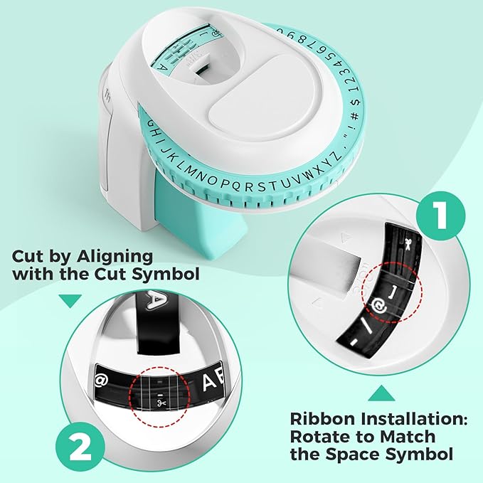 Vixic Embossing Label Maker, Retro Manual Label Makers Embossed, Old School Emboss Label Maker Punch, Handheld Embosser with 5 Rolls 3D Embossing Tapes, Labeler for DIY Crafting Kitchen Office Kids