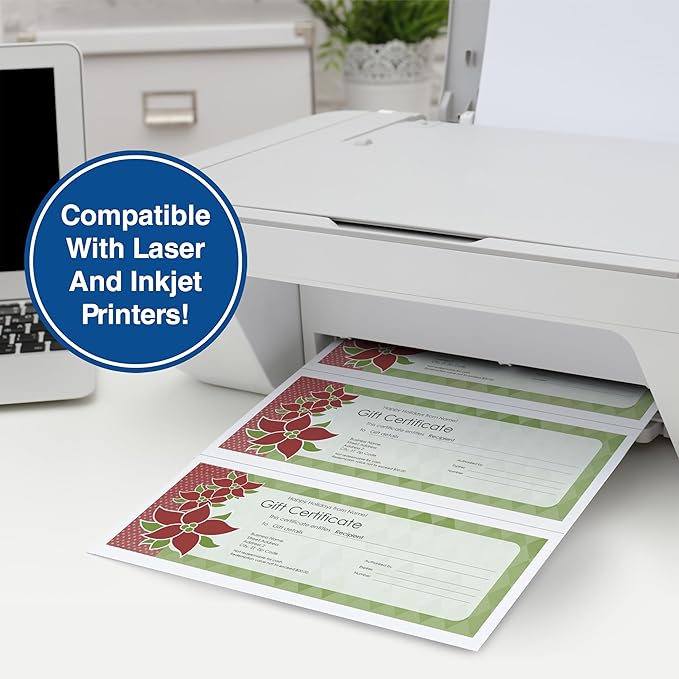 PrintWorks Professional 3 Part Perforated Paper 8.5” x 11” - Perfect for W-2, 1099, & Statement Use - Made in The USA - 500 Sheets - 20 lb - Printer Compatible - White (04120)