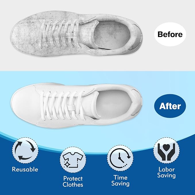 Shoe Washing Machine Bag Upgrade Version Laundry Shoe Bag for Washer and Dryer 100% Safe and Easy Shoe Cleaning 1 Pair (Beige, One Size)