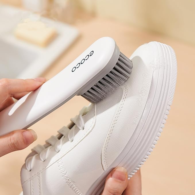 2 Pack Scrub Brush Inclined Long Handle Shoes Brush Multi Purpose Cleaning Brush for Sneaker and Daily Cleaning