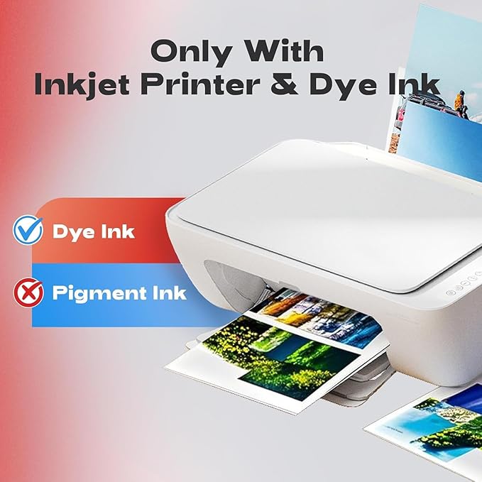 Glossy Thin Inkjet Paper 8.5x11 Inches, 110 Sheets, 160gsm Premium Photo Paper for Inkjet Printer with Dye Ink for Custom Chip Bag Party Favors