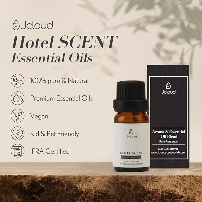 JCLOUD Modern Glamour Essential Oil Inspired by W Hotel | Hotel Scent - Pure Aromatherapy Diffuser Oil with Rose and Cedarwood, Home Luxury & Hotel Scents for Essential Oil Diffusers - 10mL