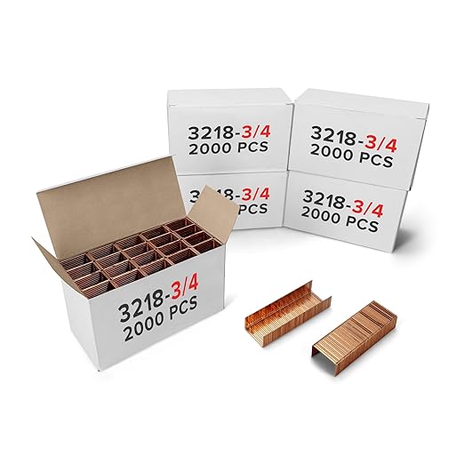 IDL Packaging Heavy Duty Staples - 1 1/4" x 3/4" x 0.08" (5 Boxes, 10000 pcs) - Non-Rusting Industrial Staples for Stapler