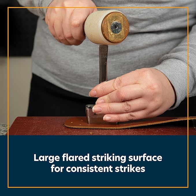 Weaver Supply Steel Oblong Leather Punch, Polished Hole Puncher for Cutting All Kinds of Webbing and More, Professional Punching Tool