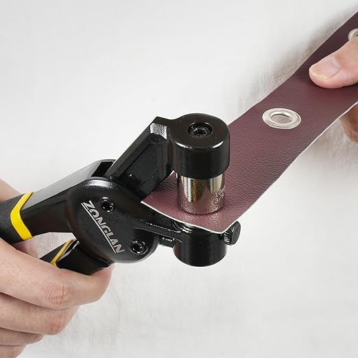 Grommet Tool Kit, 3/8 Inch Handheld Eyelet Kit Hole Punch Grommet Eyelet Press Pliers with 300 Silver Anti-Rust Grommets for Tarp Leather Fabric Tent and So On