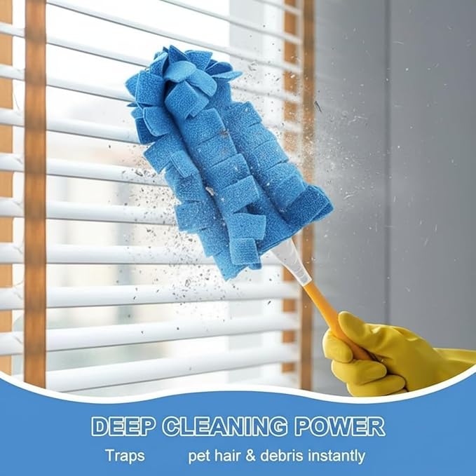 360° Electrostatic Duster Refills — The Sustainable Choice for a Home, Duster Refills Reusable, Duster Refills Washable for Hand Duster, with Microfiber Dusting Heads (1 Handle + 10 Refills)