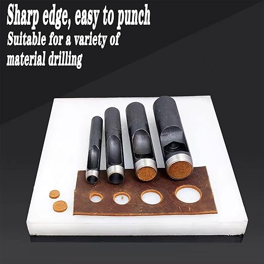 12PCS Leather Hole Punch Leather Punch Tool Heavy Duty Round Hollow Punch for Leather Belt Watch Band Gasket.