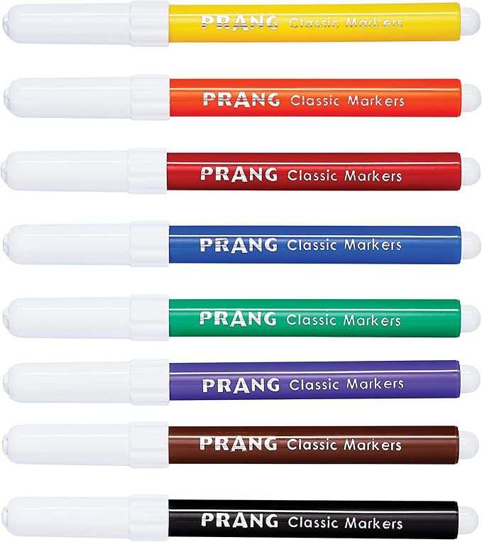 Prang Classic Art Markers, Bullet Tip, Assorted Colors, 8 Count