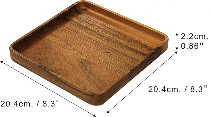 Premium Wooden Stackable Modular Desk Organizer Tray: Set of 6-Pieces Nested Acacia Wood Storage Trays for Office, Kitchen, and Home Organization in Contemporary Style