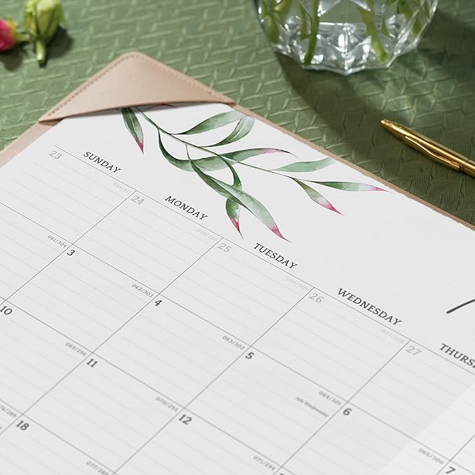 Large Desk Calendar 2025-2026 with Desktop Mat, Cabbrix Desk Pad Calendar 21 x 16-1/2 Inch from July 2025 to December 2026, Desk Blotter Calendar for Home School and Office