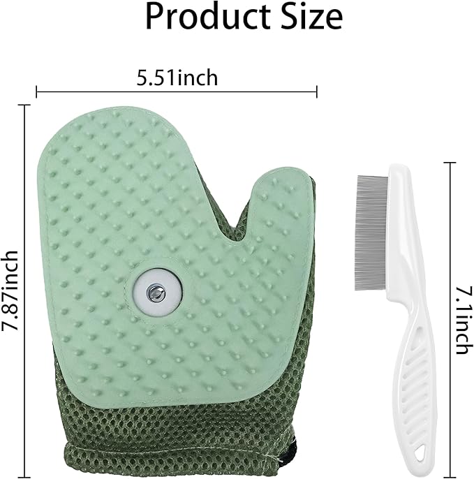 Grooming Mist Pet Hair Remover Gloves,Multi-Functional Grooming Mist Glove for Pets,With Pet Grooming Comb,Suitable for pet grooming,Sofas,Carpets,Car seats,Clothes,Etc