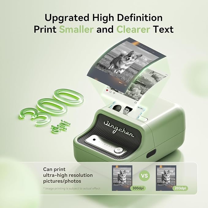 NIIMBOT B21 Pro Sticker Printer, 300DPI, Fun APP, Portable Inkless Label Printer, Bluetooth Sticker Maker for DIY Crafts, Notes, Scrapbook, Photo, Custom Labels & Gifts,Home Organization (Green)