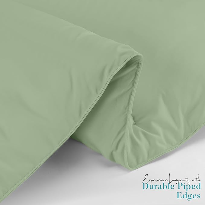 Utopia Bedding Comforter Duvet Insert, Quilted Comforter with Corner Tabs, Box Stitched Down Alternative Comforters Twin Size (Sage Green)