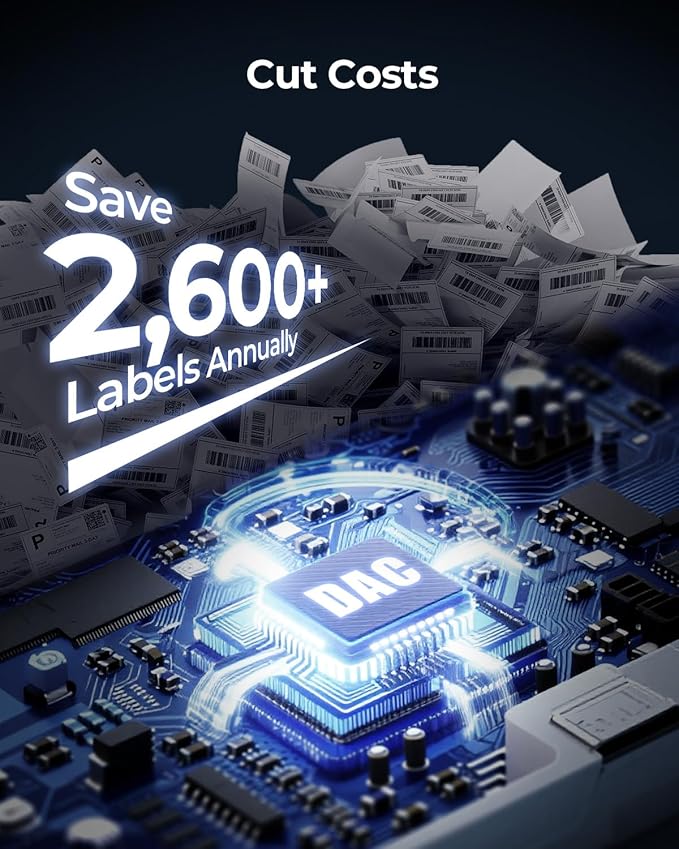 MUNBYN Replaceable Print-Head Bluetooth Thermal Label Printer with Paper Holder, RW405B, Wireless 4x6 Shipping Label Printer for Small Businesses Compatible with Mac, Windows, iPhone, Android, Chrome