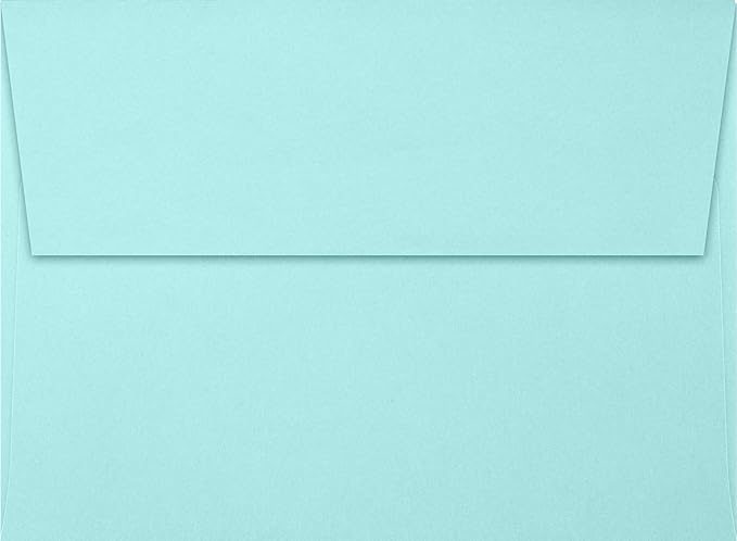 LUXPaper A7 Invitation Envelopes | Peel & Press | 5 1/4" x 7 1/4" | Seafoam Blue | 80lb. Text | 500 Qty